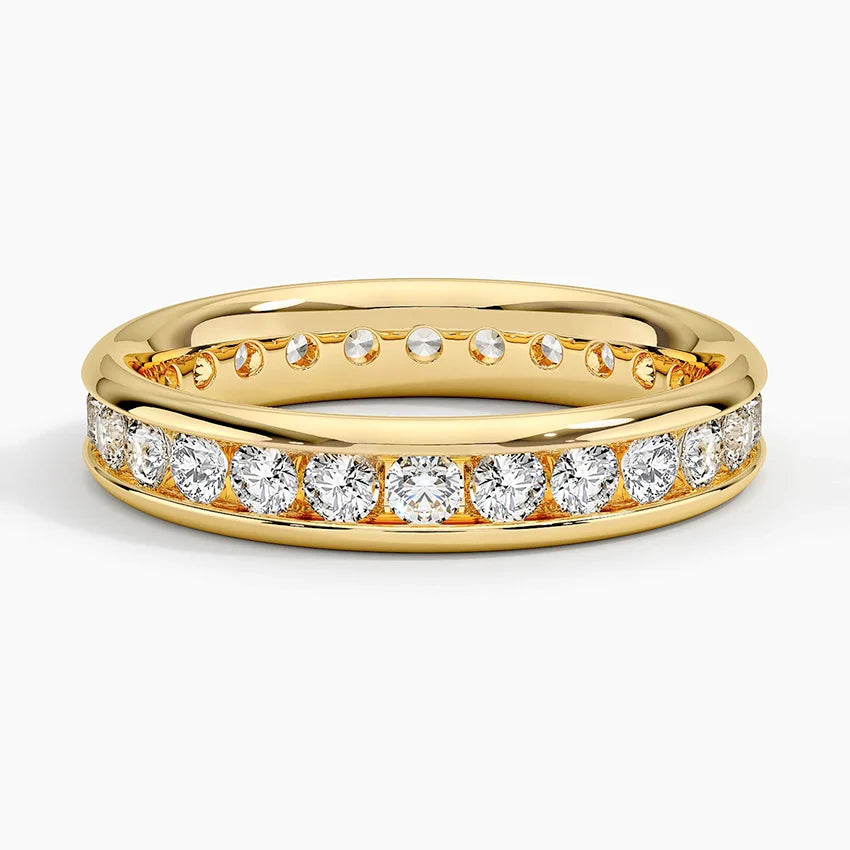 Channel Set Round Eternity Lab Diamond Ring color : F\G clarity : SI