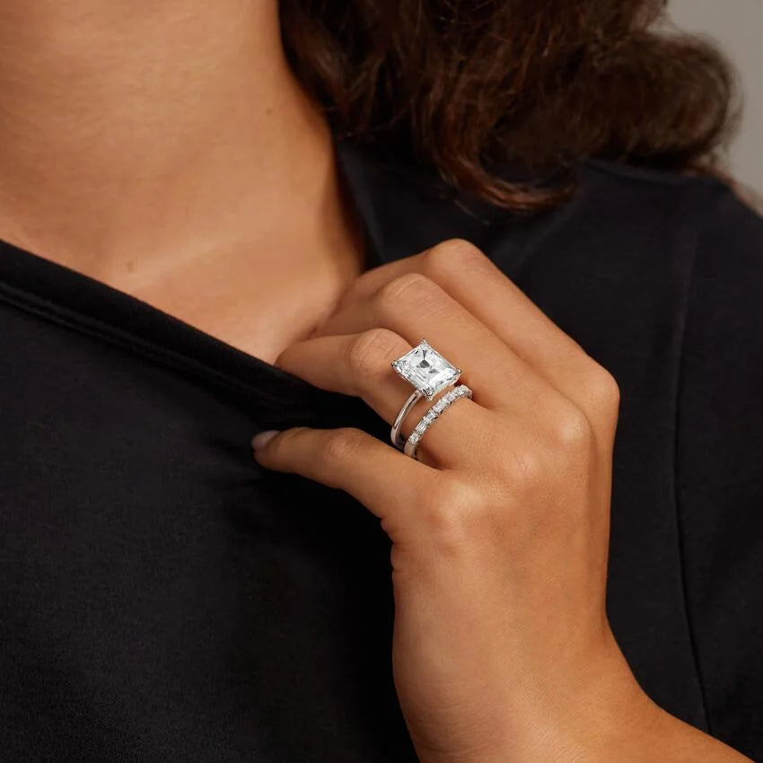 Emerald Cut Lab Diamond Ring