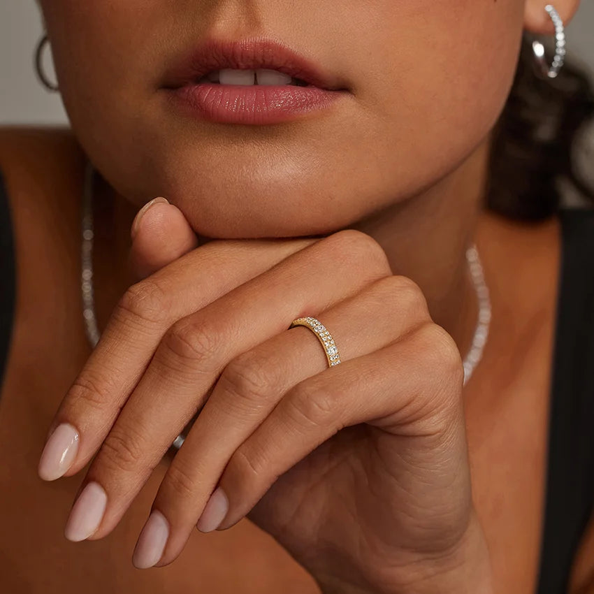 Santorini Eternity Lab Diamond Ring color : F\G clarity : SI