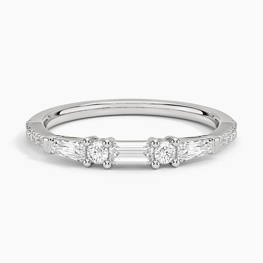 Aneesa Baguette and Round Diamond Ring color :F\G clarity :SI