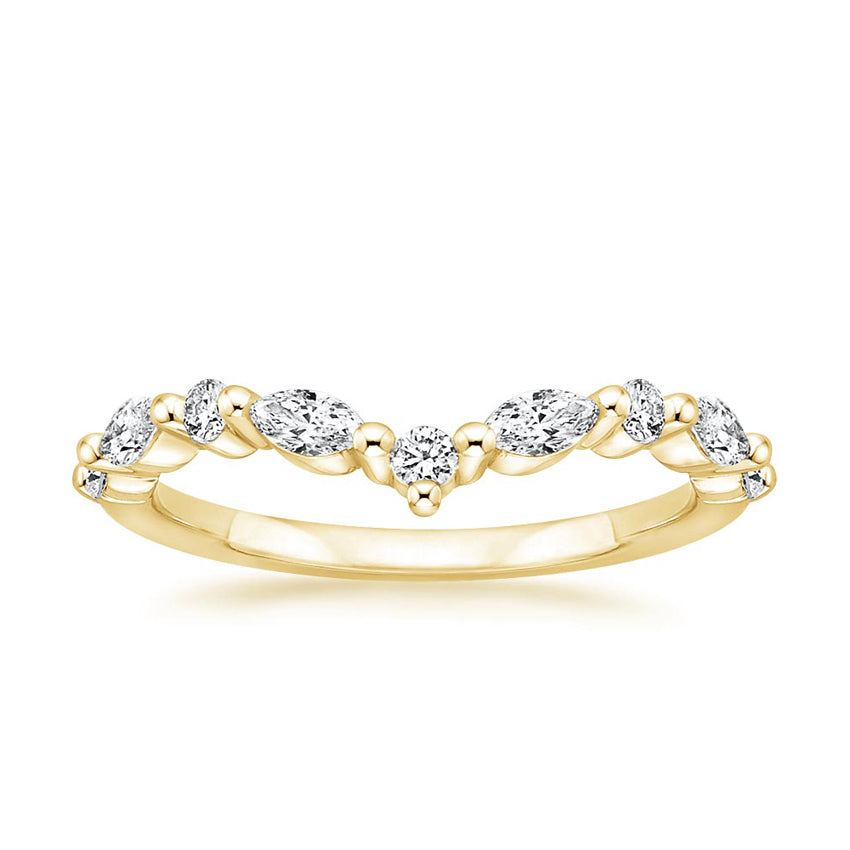 Freesia Ring with Curved Versailles Diamond Ring