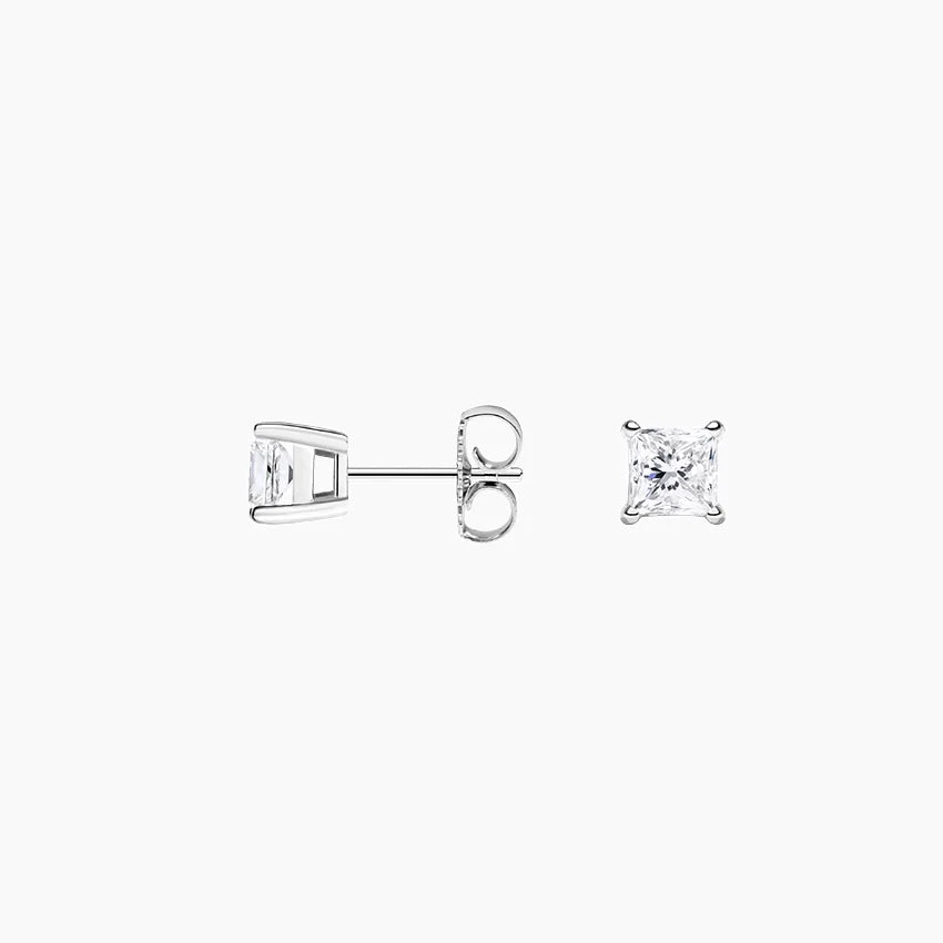 Princess Diamond Stud Earrings (2 ct. tw.) shape : princess color : DEF clarity : VVS/VS