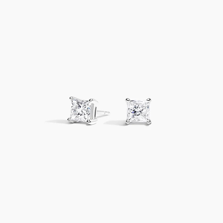 Princess Diamond Stud Earrings (2 ct. tw.) shape : princess color : DEF clarity : VVS/VS