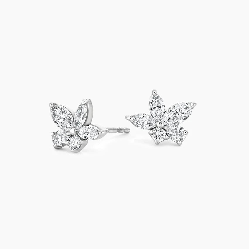 Aurelia Diamond Earrings (3/4 ct. tw.)  shape : round \ pear color : DEF clarity : VVS/VS