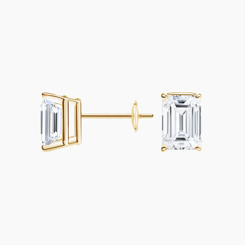 Emerald Cut Lab Grown Diamond Stud Earrings (2 ct. tw.) shape : emerald color :H\I clarity :SI1