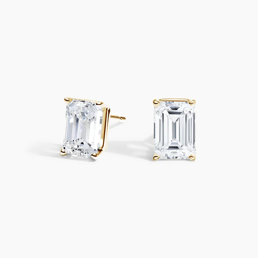 Emerald Cut Lab Grown Diamond Stud Earrings (2 ct. tw.) shape : emerald color :H\I clarity :SI1