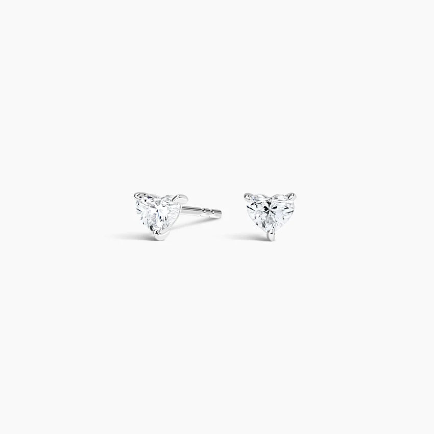 Heart Lab Diamond Stud Earrings 2ct.tw. Color : DEF Clarity : VVS/VS