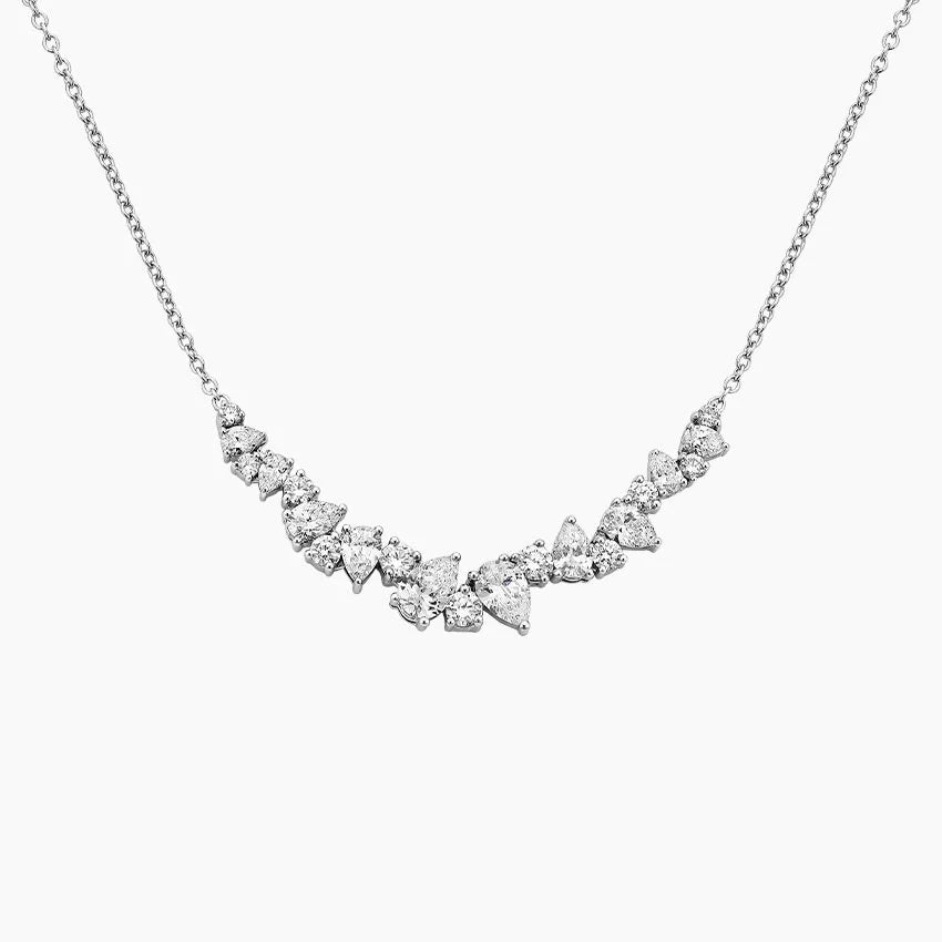 18K White Gold Olivetta Lab Diamond Necklace (1 1/2 ct. tw.) shape: pear color :F\G clarity: SI1