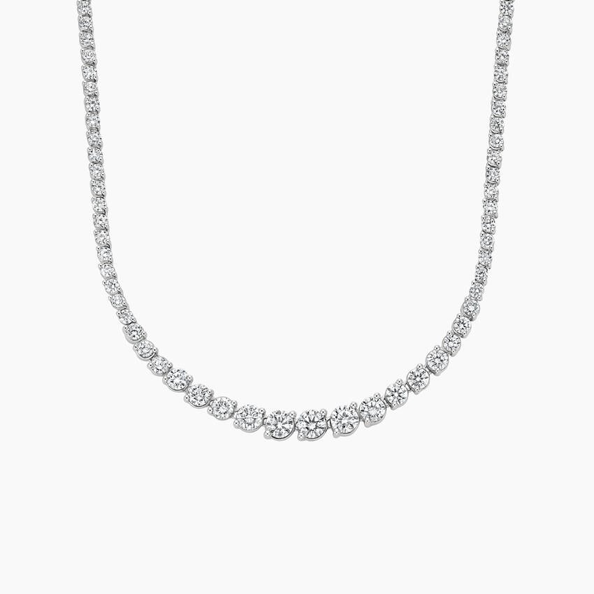 one line diamond necklace