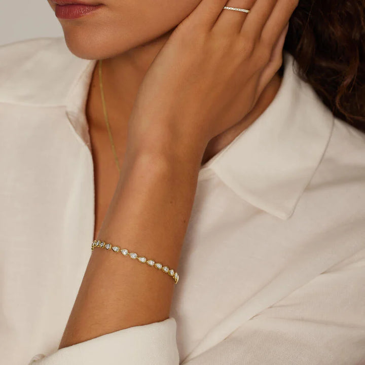 Pear Lab Diamond Bezel Tennis Bracelet (2 3/4 ct. tw.) shape : pear color : F\G  clarity :VS