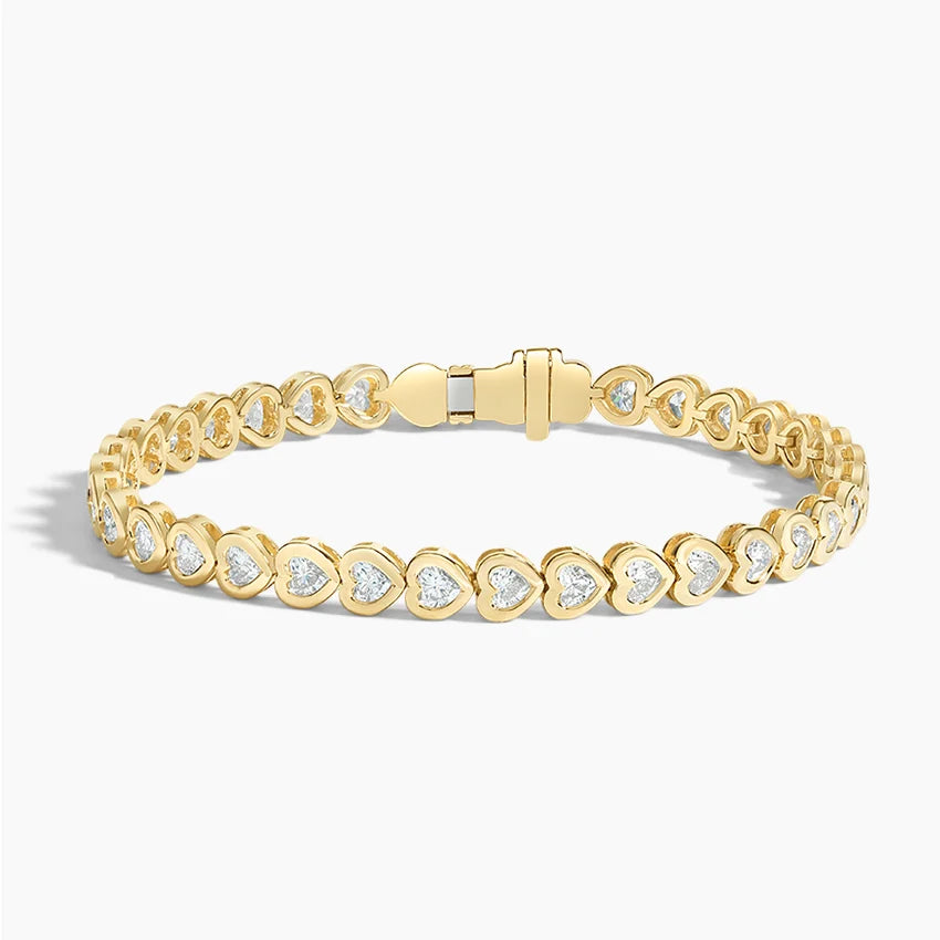 Heart Shaped Lab Diamond Bracelet