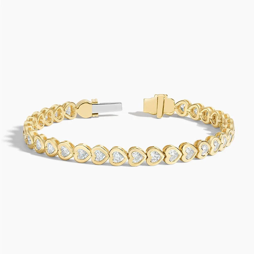 Heart Shaped Lab Diamond Bracelet