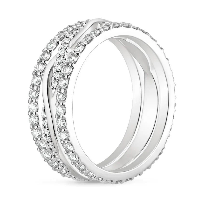 Twisted Vine Diamond Ring Stack (1 1/4 ct. tw.) color : F\G clarity :SI1