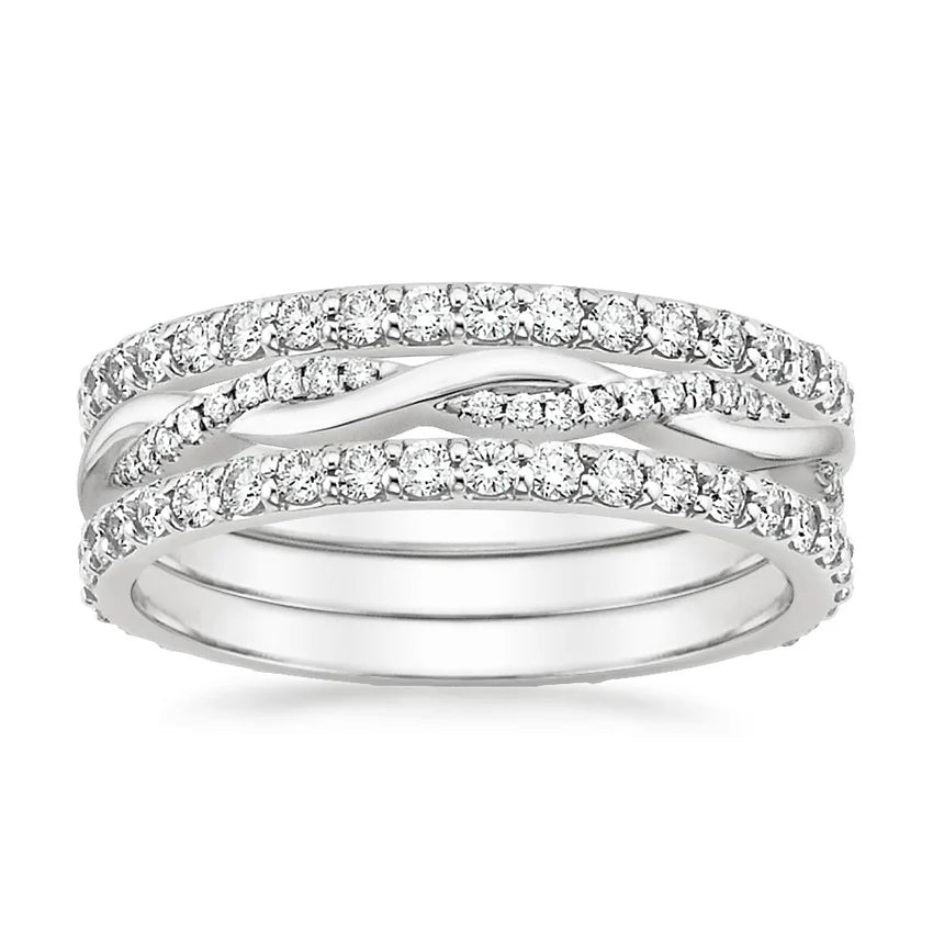 Twisted Vine Diamond Ring Stack (1 1/4 ct. tw.) color : F\G clarity :SI1