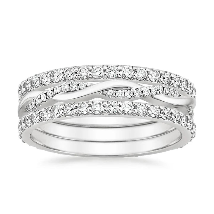 Twisted Vine Diamond Ring Stack (1 1/4 ct. tw.) color : F\G clarity :SI1