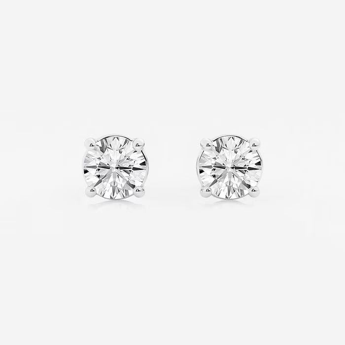 2 ctw Round Color: DEF Clarity : VVS/VS Lab Grown Diamond Stud Earrings