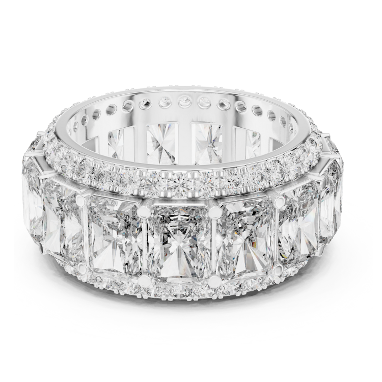 Radiant Royale Three-Row Diamond Eternity Band