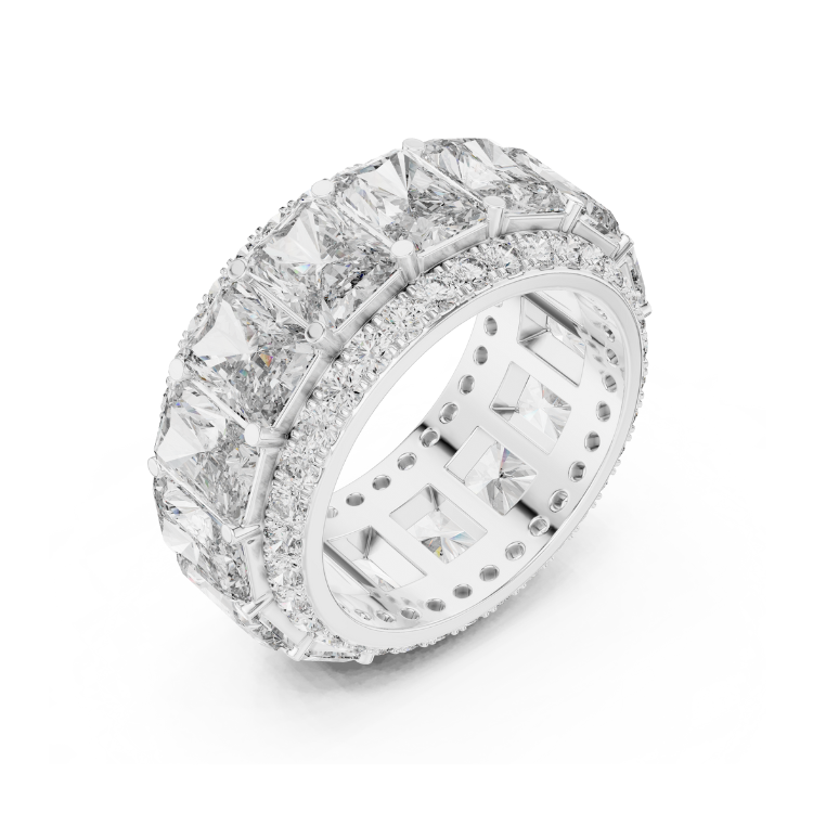 Radiant Royale Three-Row Diamond Eternity Band