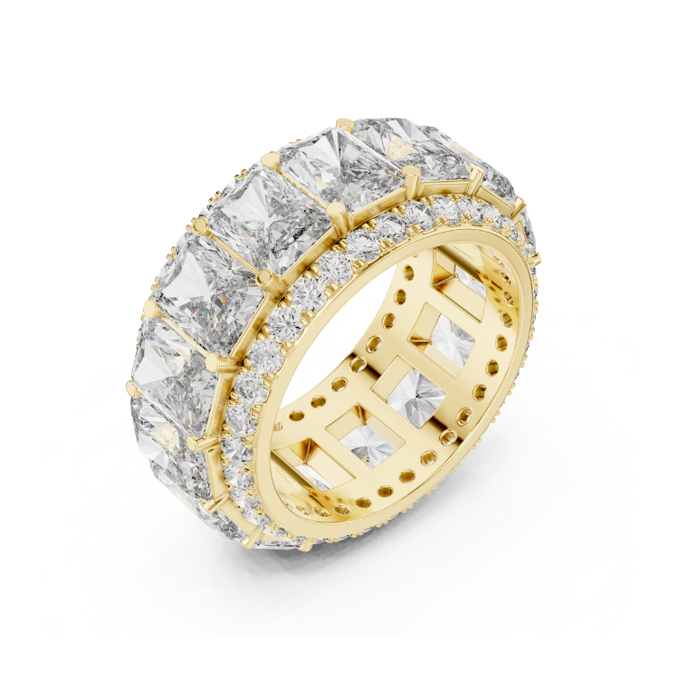 Radiant Royale Three-Row Diamond Eternity Band