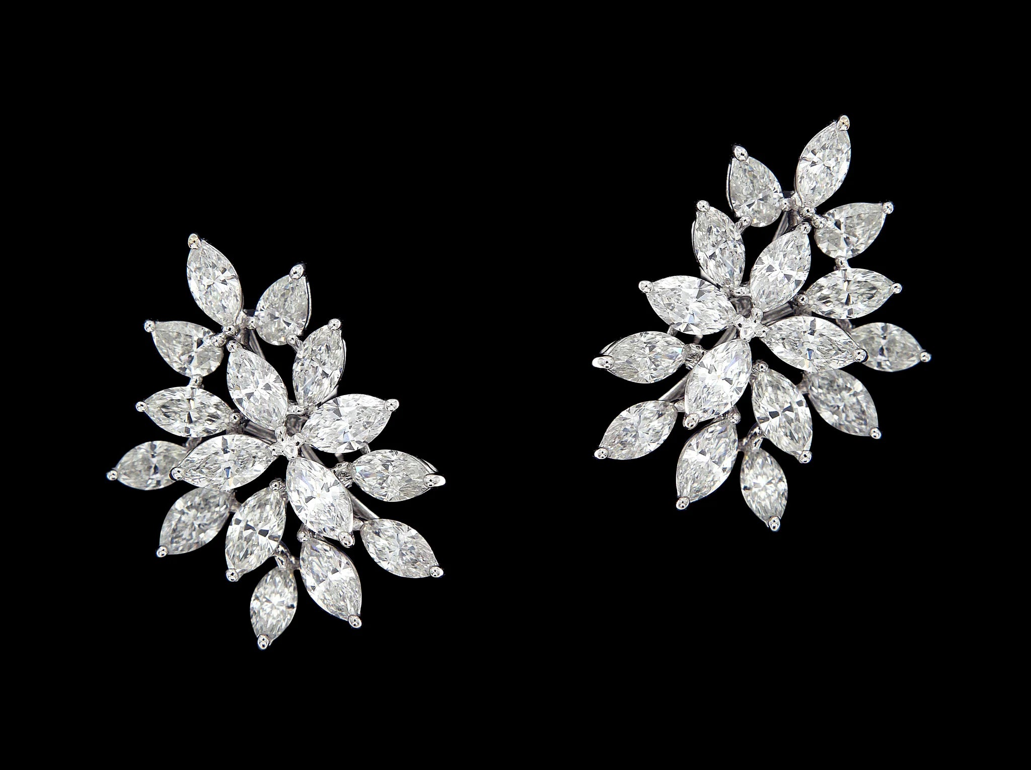 diamond cluster earrings