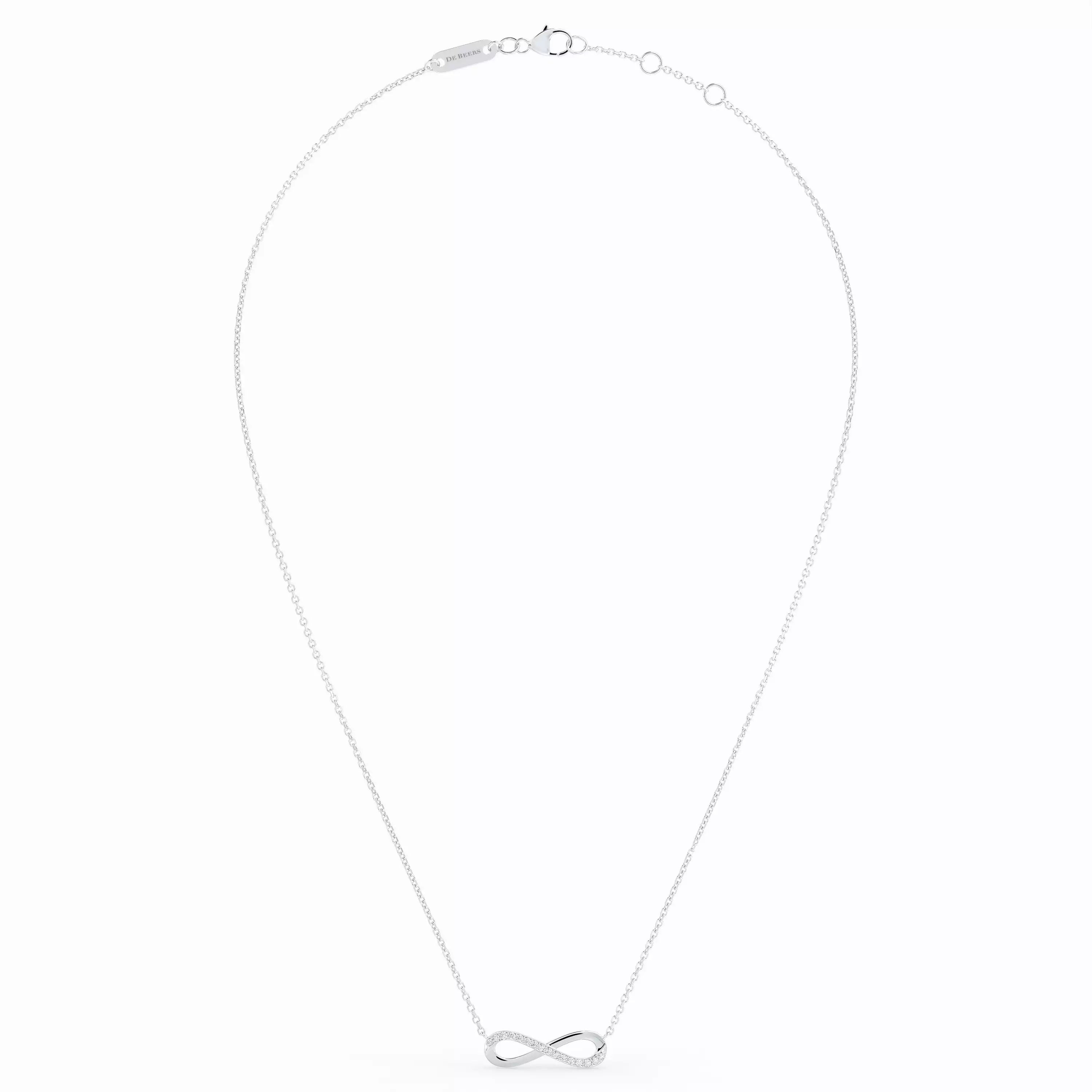 Infinity Necklace in White Gold