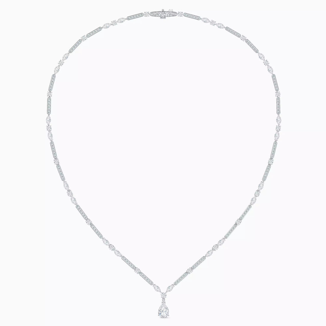 18k with gold Snow Dance Short Necklace in White Gold