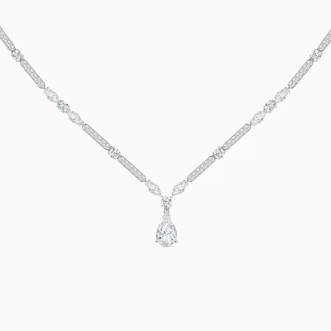 18k with gold Snow Dance Short Necklace in White Gold