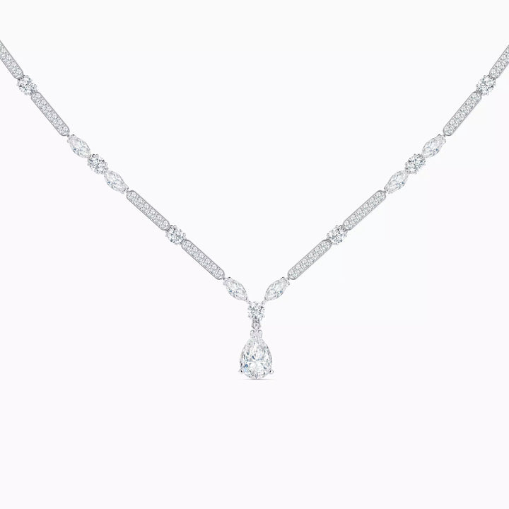 18k with gold Snow Dance Short Necklace in White Gold