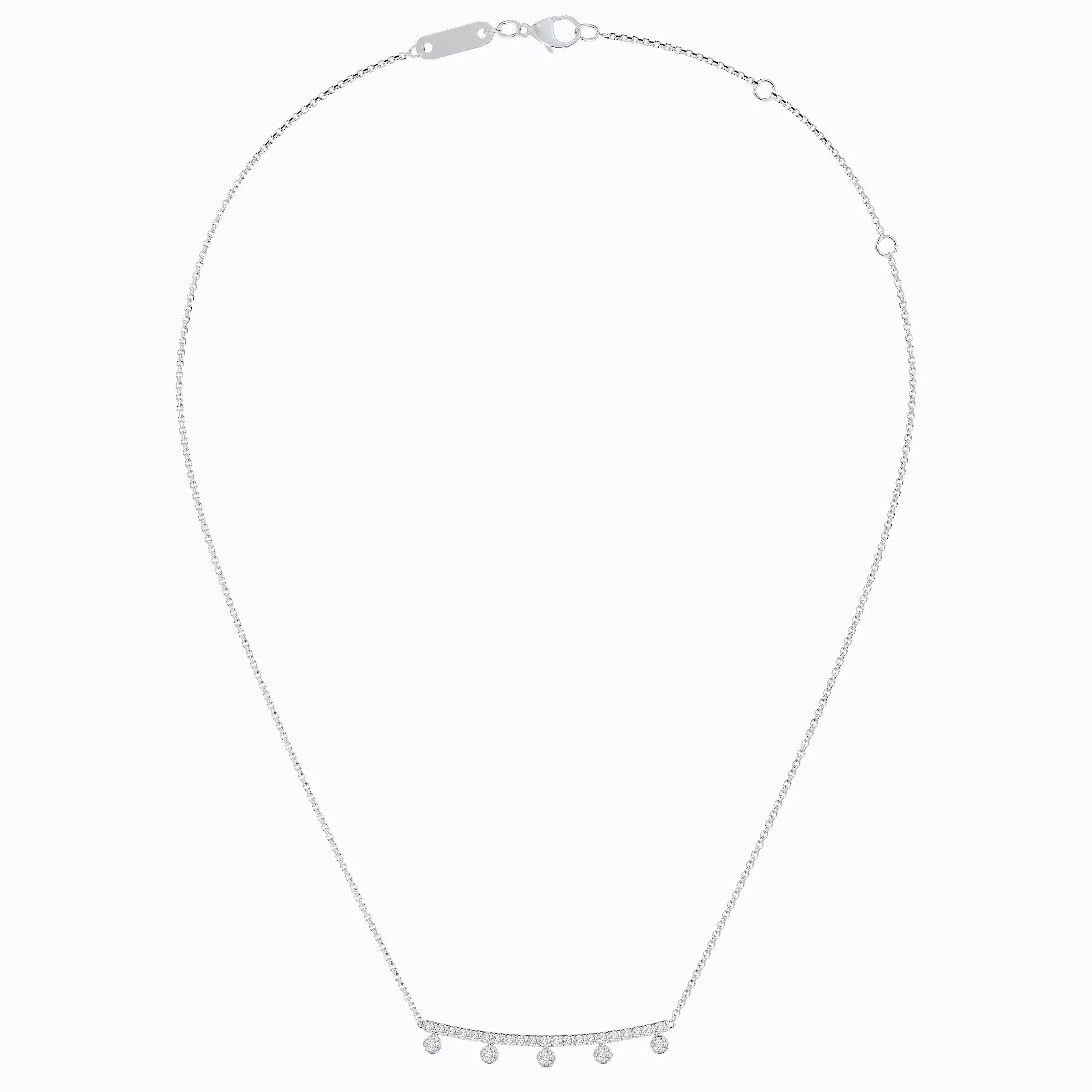 18K Pendant in White Gold color : G+ clarity : VS+