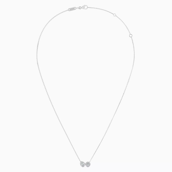 18ct White Gold Aura Toi & Moi Pendant (0.34ct - G+ - VS +)