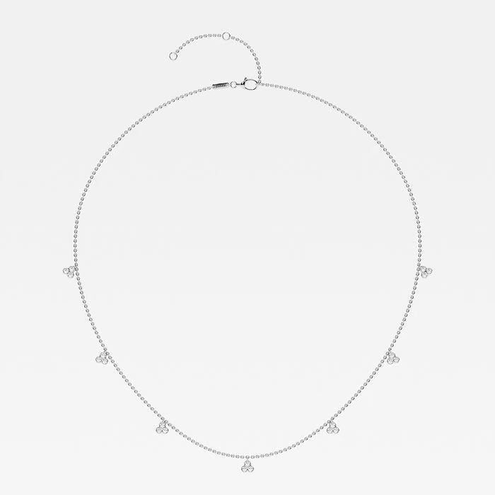 näas Romancing 5/8 ctw Round Lab Grown Diamond Dangle Fashion Necklace with Adjustable Chain