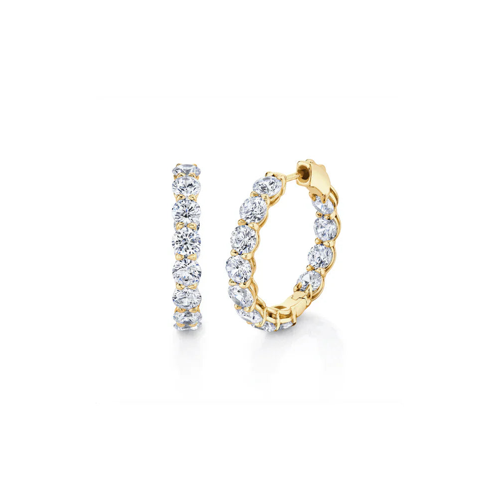 Olivia Lab Diamond Inside Out Hoops