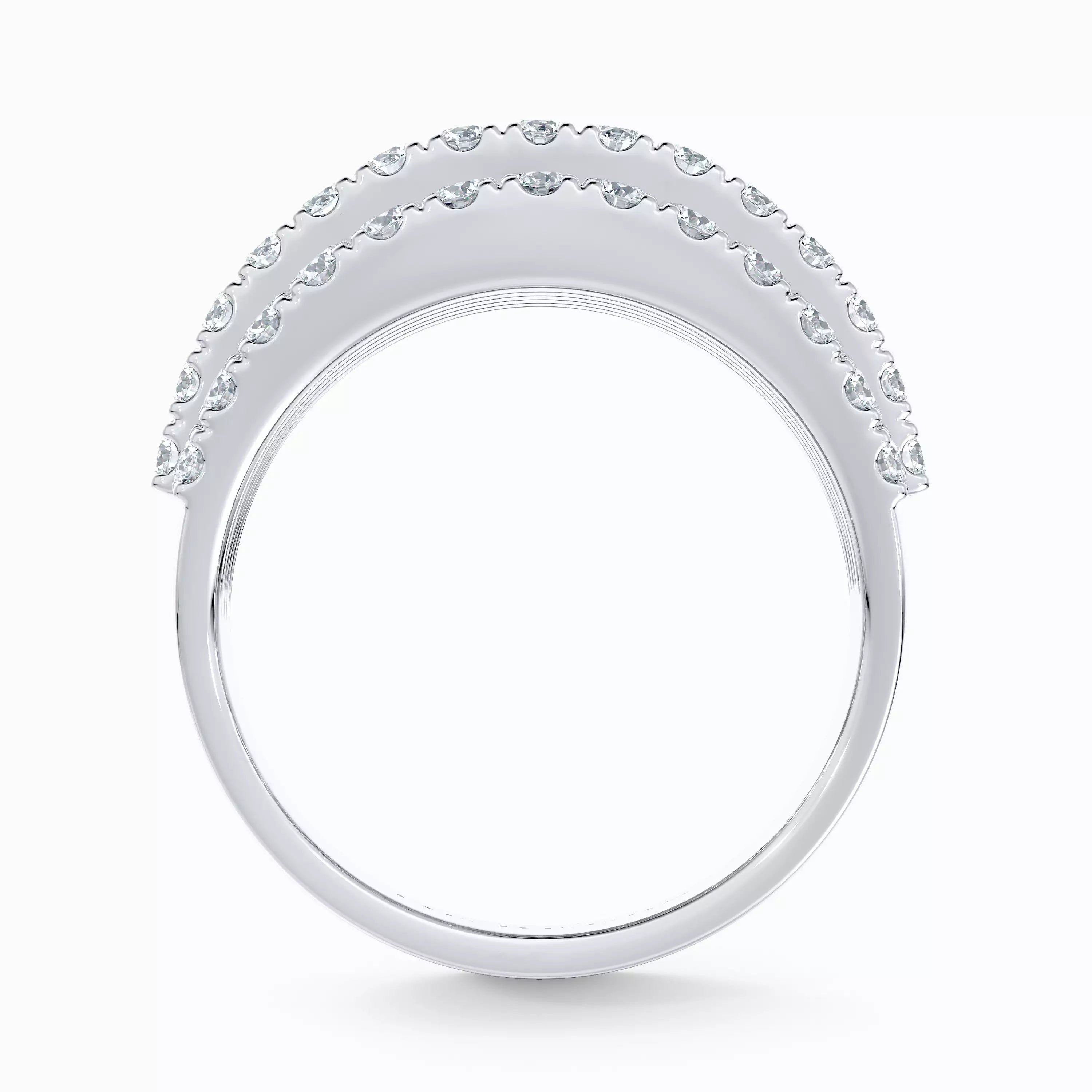 DB Classic Five Line Band in White Gold