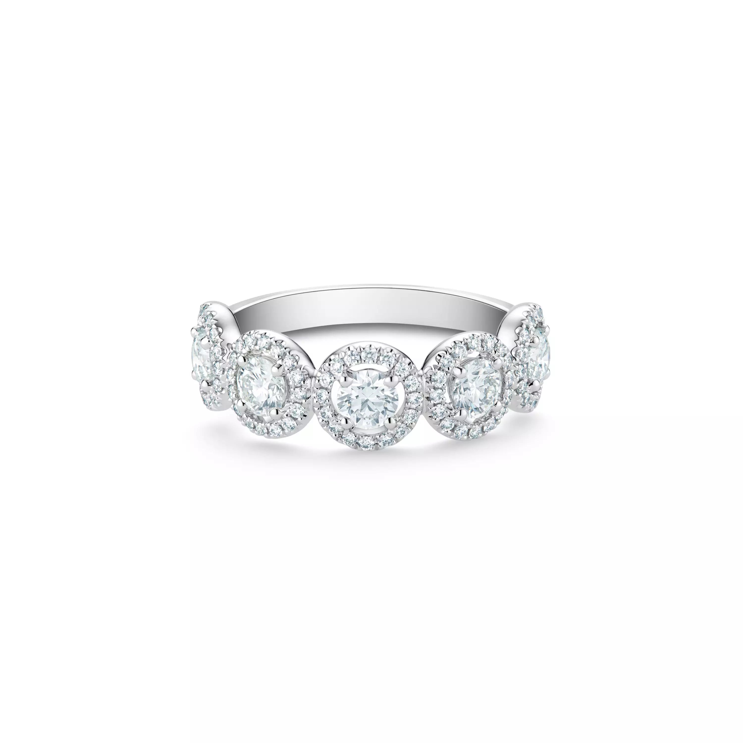 Aura Half Eternity Band in Platinum