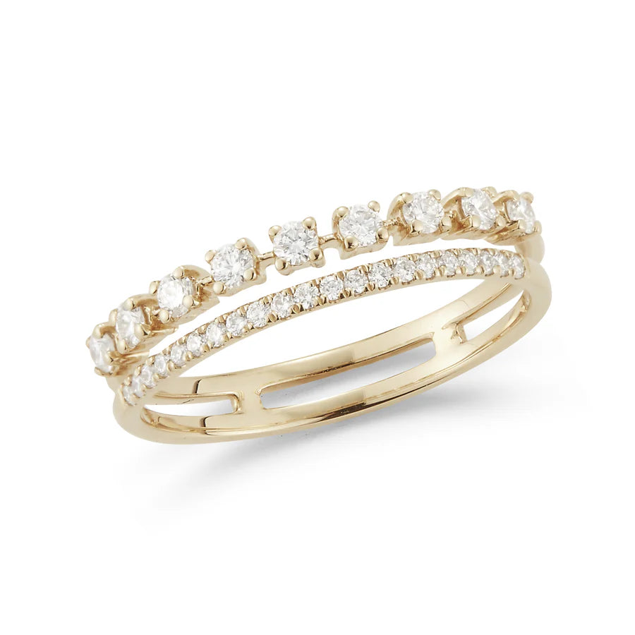 14 Karat Gold Ava Bea Double Row Ring