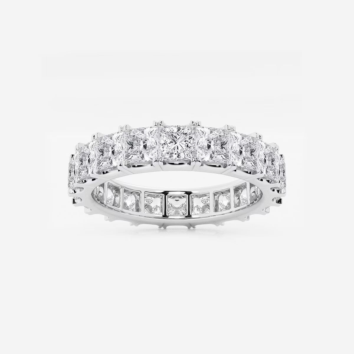 5 ctw Princess Lab Grown Diamond Eternity Band - 3.8mm Width