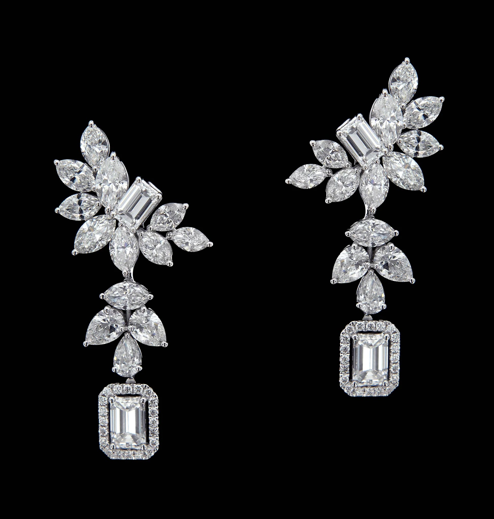 classic diamond drop earrings