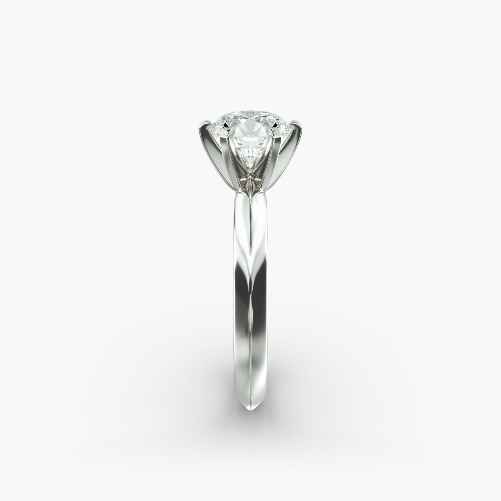 14K White Gold Presentation Solitaire (Six Prong) Engagement Ring