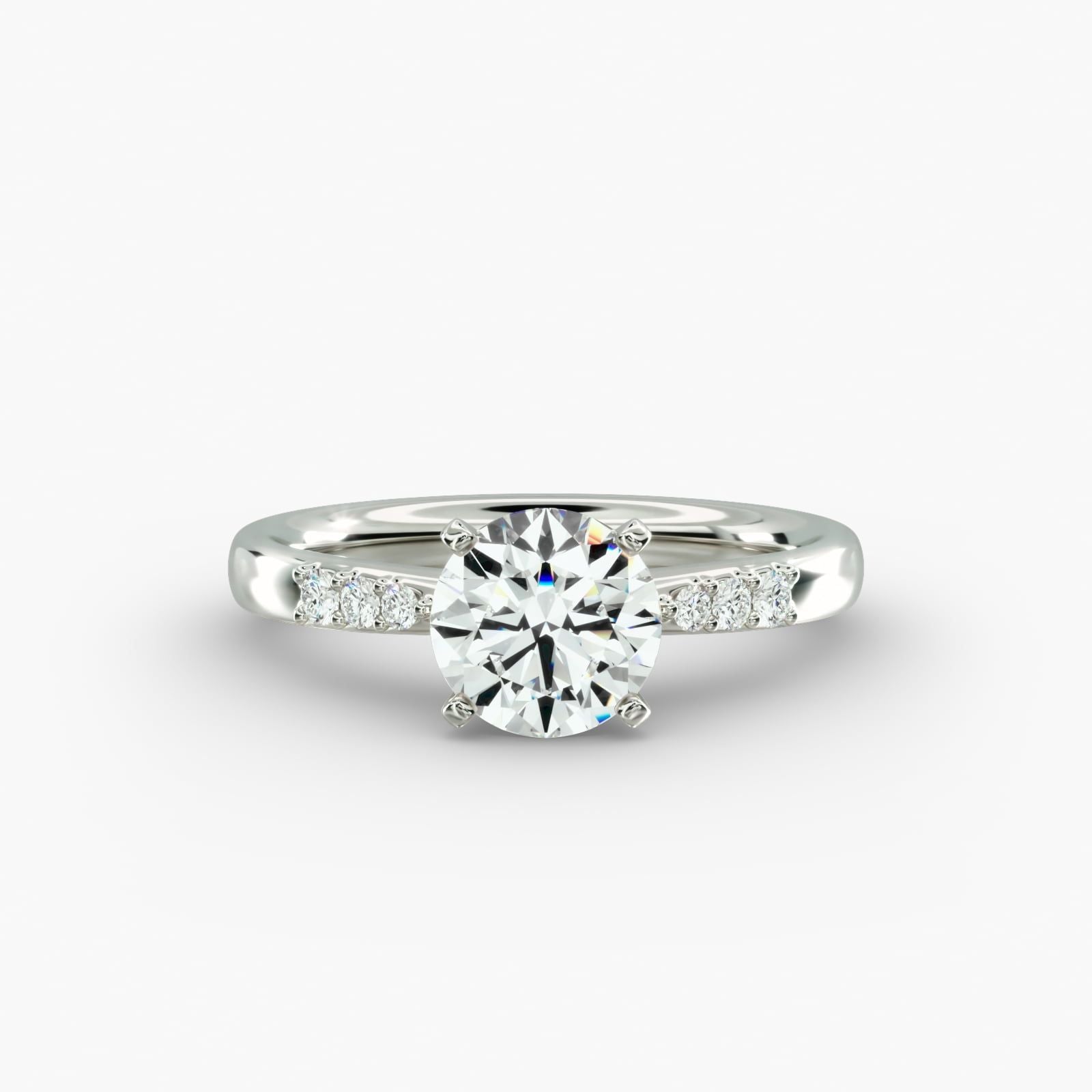 Diamond Engagement Ring in 14k White Gold (1/10 ct. tw.)