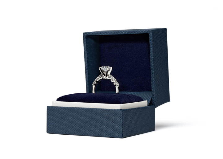 14k White Gold  French Pavé Diamond Engagement Ring(1/4 ct. tw.)