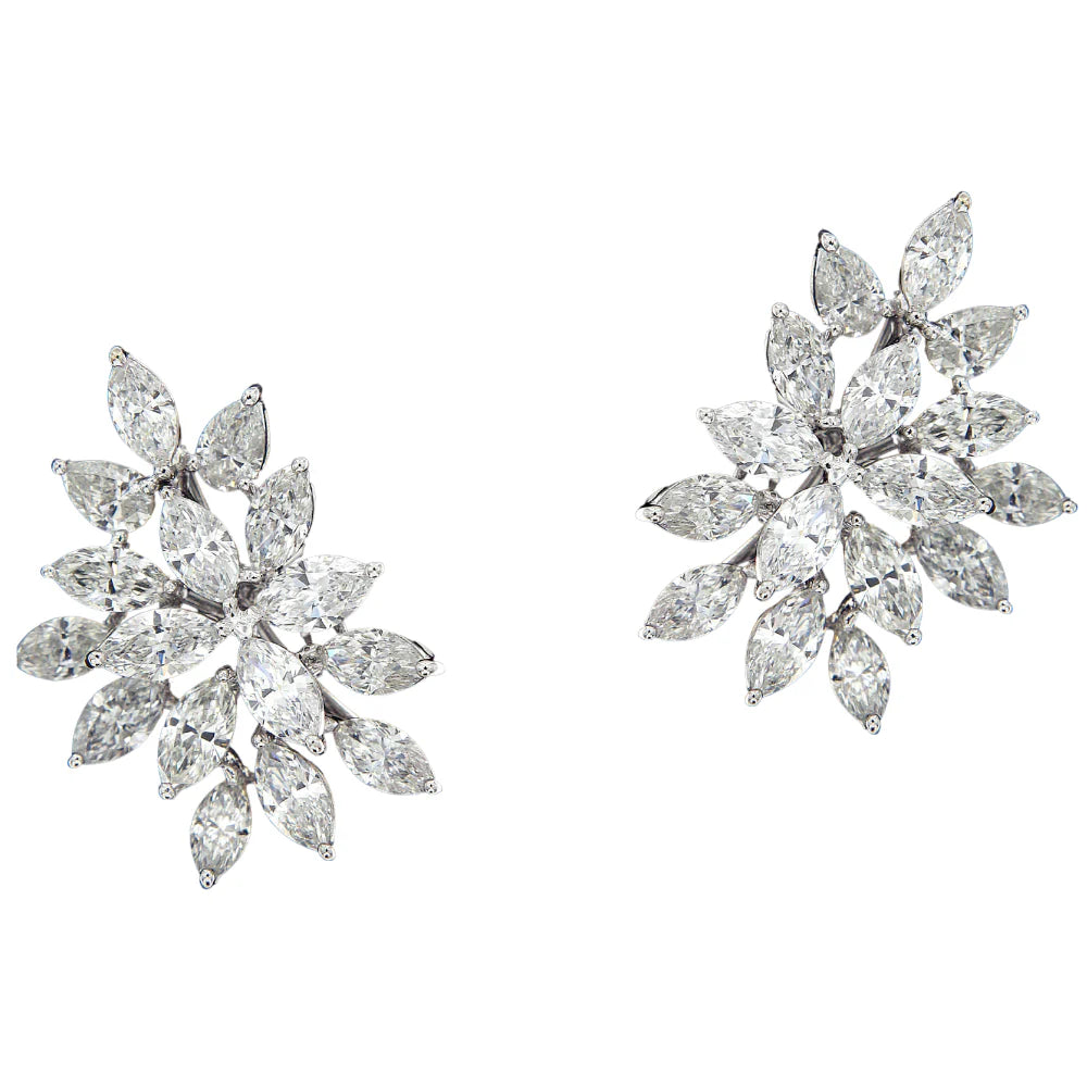 diamond cluster earrings