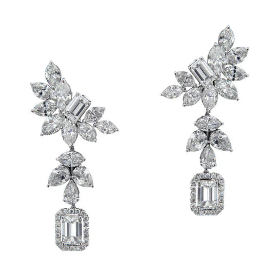classic diamond drop earrings