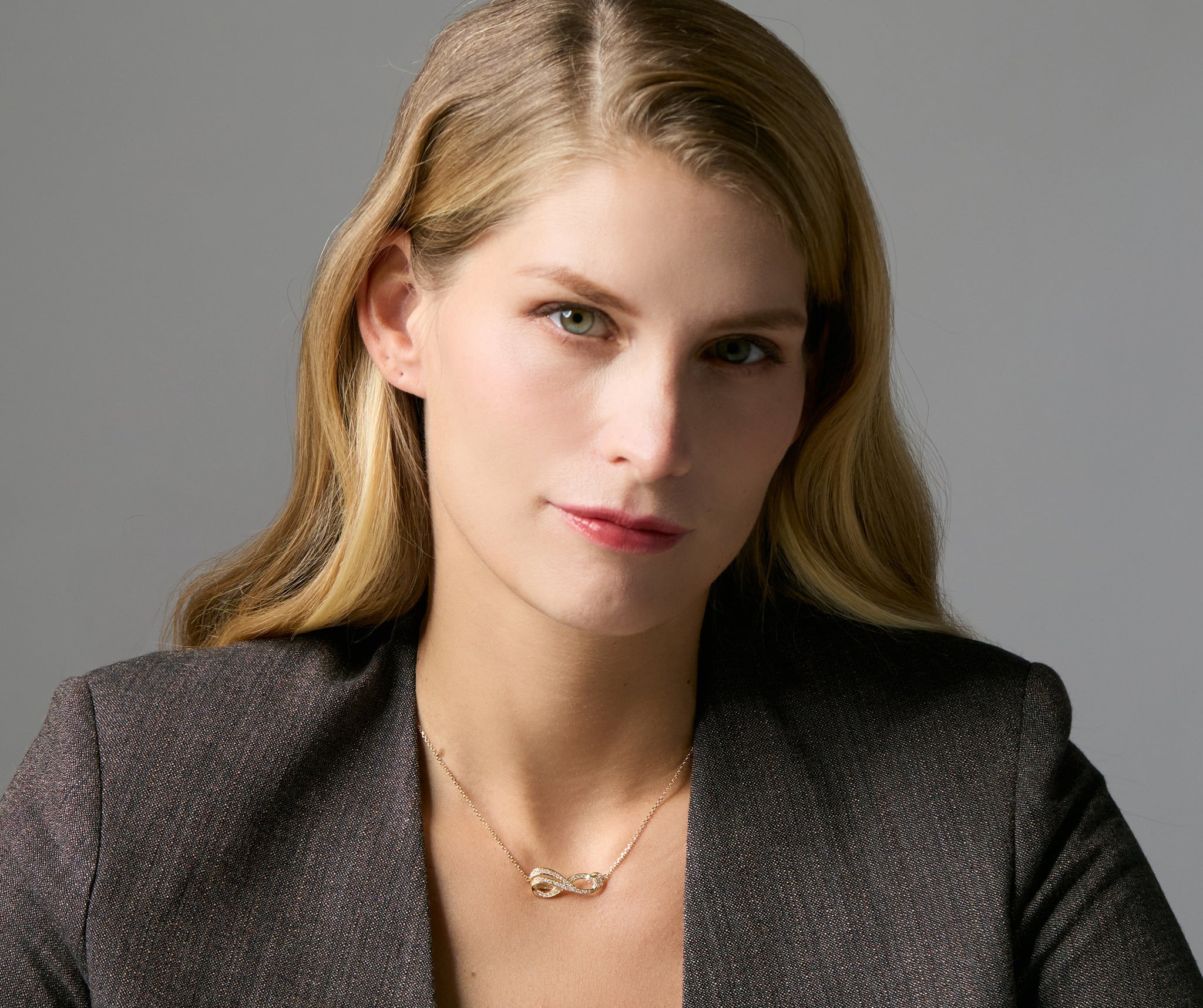 infinity diamond pendant