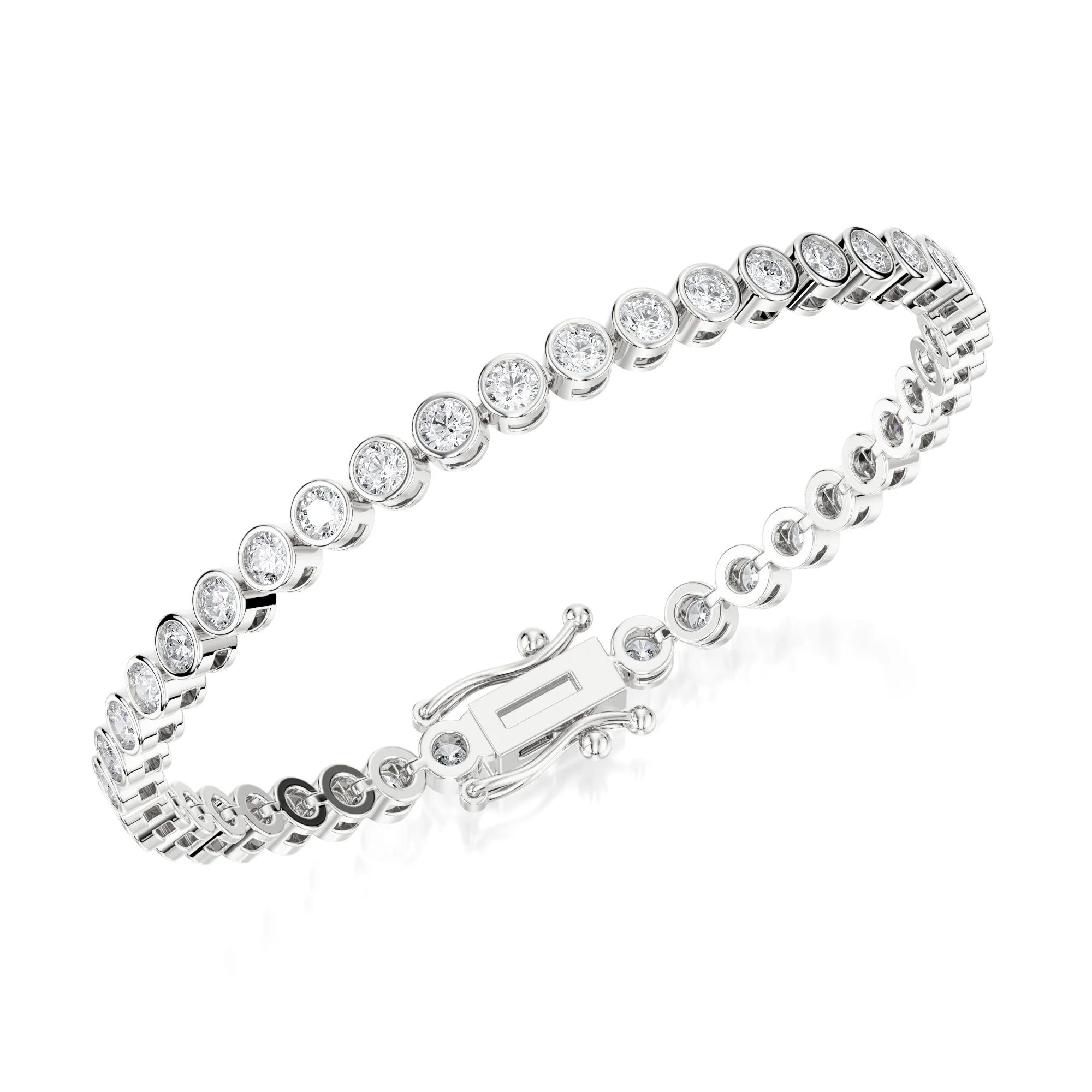 bezel set diamond bracelet