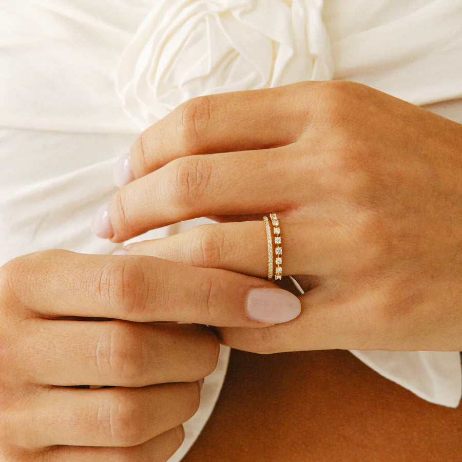 14 Karat Gold Ava Bea Double Row Ring