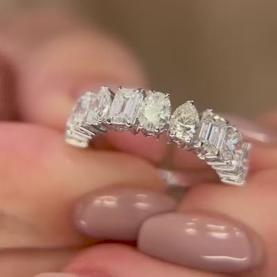 9 Stone Trinity 2.2ct Total Lab Diamond Ring