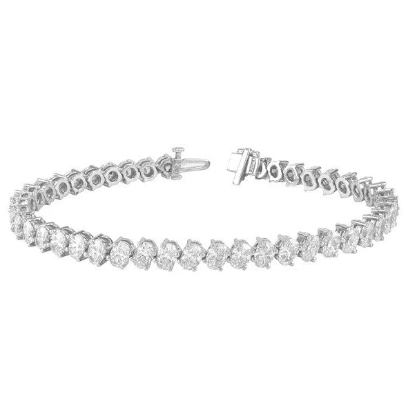 oval diamond tennis bracelet